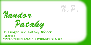 nandor pataky business card